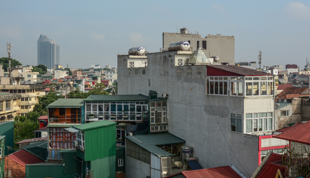 Hanoi, Vietnam - Oct 31, 2015. View of Old Quarter of Hanoi, Vietnam. Hanoi is one of the most ancient capitals in the world.のeditorial素材