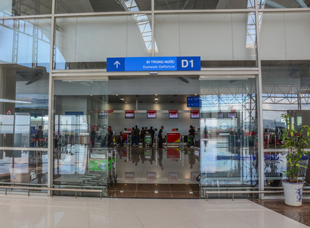 Dalat, Vietnam - Jan 25, 2016. Interior of Lien Khuong Airport in Dalat, Vietnam. Dalat is located in the South Central Highlands of Vietnam.のeditorial素材