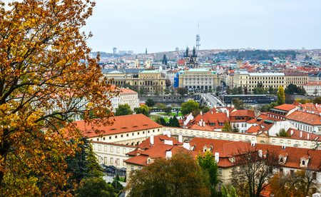 View of Old Praha (Prague), Czech. Prague is one of Europe most charming, colorful and beautiful cities.のeditorial素材