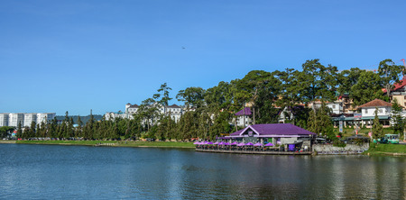 Dalat, Vietnam - Jan 25, 2016. Lake Xuan Huong at sunny day in Dalat, Vietnam. Dalat is located in the South Central Highlands of Vietnam.のeditorial素材