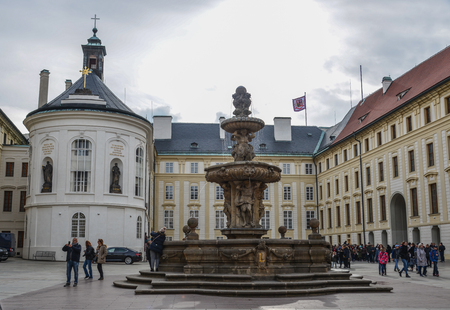Prague, Czech - Oct 26, 2018. Architectures of Praha (Czech Republic). The most visited tourist attractions in Prague.のeditorial素材