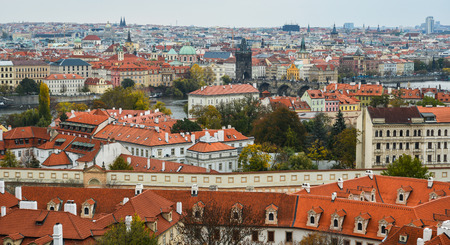 View of Old Praha (Prague), Czech. Prague is one of Europe most charming, colorful and beautiful cities.のeditorial素材