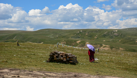 Mountain scenery of Garze Tibetan Autonomous Prefecture, Sichuan, China.のeditorial素材