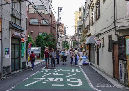 Tokyo, Japan - May 20, 2017. Streets of Tokyo, Japan. Tokyo is one of the most expensive cities in the world.のeditorial素材