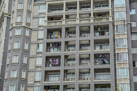 Nanning, China - Nov 1, 2015. Modern buildings in Nanning, China. Nanning is a large, modern city for travellers to Vietnam.のeditorial素材