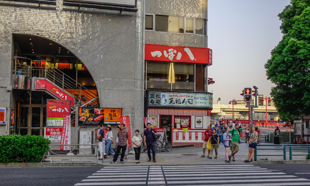 Tokyo, Japan - May 20, 2017. Streets of Tokyo, Japan. Tokyo is one of the most expensive cities in the world.のeditorial素材