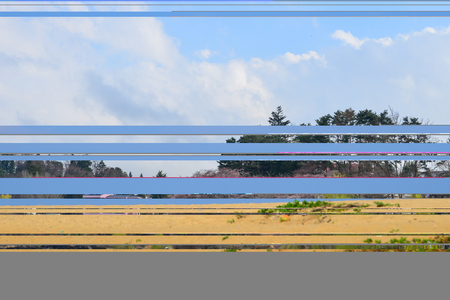 Phuket, Thailand - Apr 5, 2019. HS-TGW Thai Airways Boeing 747-400 (Star Alliance Livery) landing above the sand beach near Phuket Airport (HKT).のeditorial素材