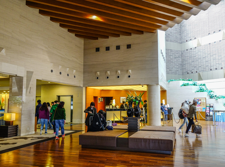 Kyoto, Japan - May 18, 2018. Interior of luxury hotel in Kyoto, Japan. Kyoto served as Japan capital and the emperor residence from 794 until 1868.のeditorial素材