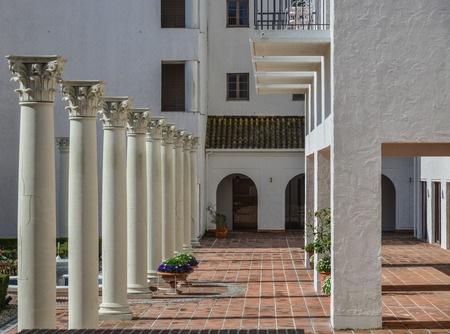 Matsusaka, Japan - Mar 18, 2018. Outdoor of a luxury hotel near Ise Bay at summer day in Matsusaka, Japan.のeditorial素材