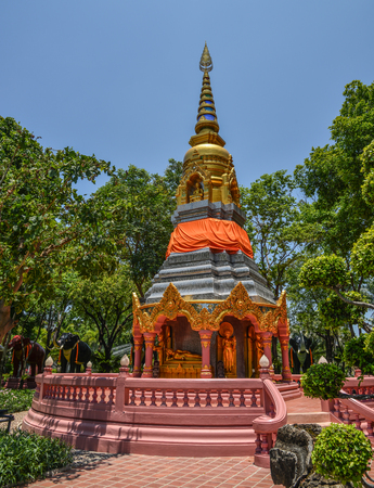 Bangkok, Thailand - Apr 22, 2018. View of the Erawan Museum in Bangkok, Thailand. The Museum is one of the most unique and fascinating temples in Bangkok.のeditorial素材