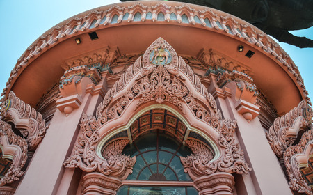 Bangkok, Thailand - Apr 22, 2018. View of the Erawan Museum in Bangkok, Thailand. The Museum is one of the most unique and fascinating temples in Bangkok.のeditorial素材