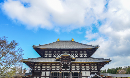 Ancient Todaiji Temple in Nara, Japan. Todai-ji is Nara most popular tourist attraction and a UNESCO Heritage Site.のeditorial素材