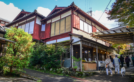 Kyoto, Japan - Nov 12, 2019. Rural house in Kyoto, Japan. Kyoto served as Japan capital and the emperor residence from 794 until 1868.のeditorial素材