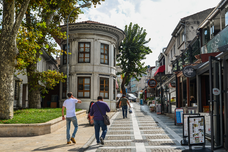 Istanbul, Turkey - Sep 28, 2018. People walking on the street in Istanbul, Turkey. Istanbul economy has been one of the fastest-growing among OECD metro-regions.のeditorial素材