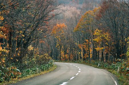 Autumn scenery of Aomori, Japan. Aomori, the northernmost prefecture of the main island, is an...