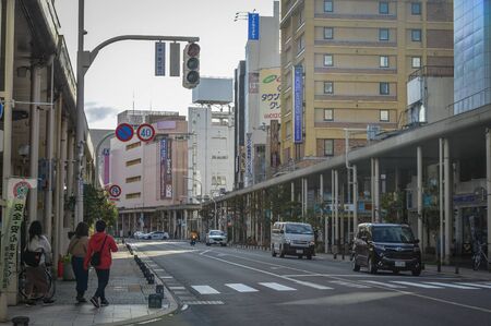 Aomori, Japan - Nov 3, 2019. Street of Aomori, Japan. Aomori is the northernmost prefectural capital city on Honshu Island.のeditorial素材