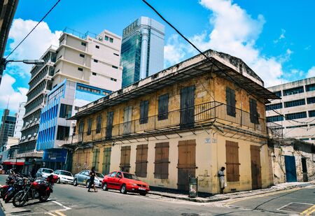 Port Louis, Mauritius - Jan 4, 2017. Cityscape of Port Louis Dowtown on Mauritius Island. Port Louis...
