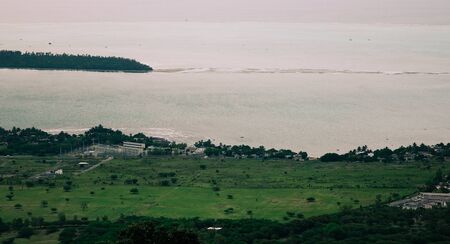 Beautiful seascape of Mauritius Island. Mauritius is one of the best destinations,  known for its beaches, lagoons and reefs.の写真素材