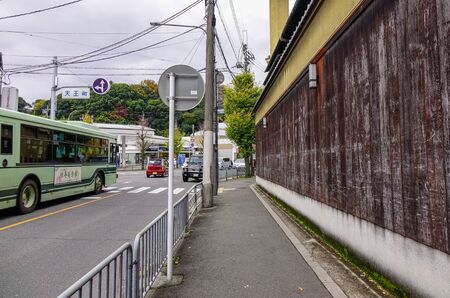 Kyoto, Japan - Nov 28, 2016. Street of old town in Kyoto, Japan. Kyoto served as Japan capital and the emperor residence from 794 until 1868.のeditorial素材