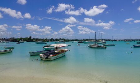 Le Morne, Mauritius - Jan 4, 2017. Beautiful seascape of Mauritius Island. Mauritius is one of the best destinations,  known for its beaches, lagoons and reefs.のeditorial素材