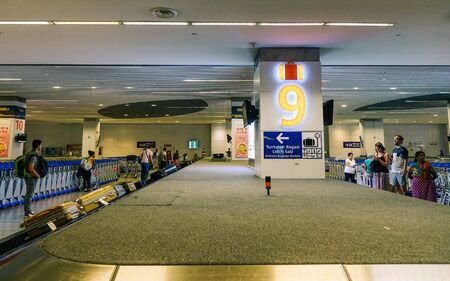 Kuala Lumpur, Malaysia - Jan 16, 2017. Baggage claim of Kuala Lumpur Airport (KLIA). KLIA is one of the major airports in Southeast Asia and worldwide.のeditorial素材