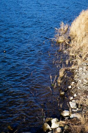 Lake scenery of Kawaguchiko, Japan. Lake Kawaguchi is located in the border of the towns of Fujikawaguchiko near Mount Fuji, Japan.のeditorial素材