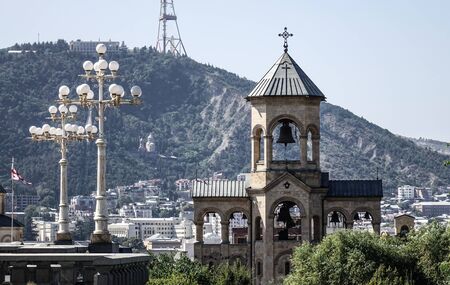 Ancient Eastern Orthodox Church in Tbilisi, Georgia. Tbilisi is Georgia ancient and vibrant capital city spreads out on both banks of the Mtkvari River.の写真素材