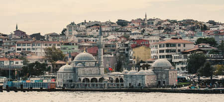 Istanbul, Turkey - Sep 28, 2018. View of Bosphorus Strait in Istanbul, Turkey. Bosphorus strait separates the European part from the Asian part of Istanbul.のeditorial素材