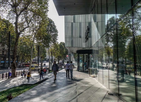 Tbilisi, Georgia - Sep 22, 2018. Downtown street of Tbilisi, Georgia. Tbilisi is Georgia ancient and...