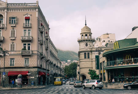 Tbilisi, Georgia - Sep 22, 2018. Old town of Tbilisi, Georgia. Tbilisi is Georgia ancient and vibrant capital city spreads out on both banks of the Mtkvari River.のeditorial素材