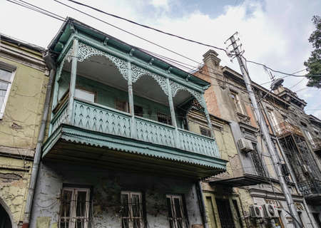 Tbilisi, Georgia - Sep 22, 2018. Old town of Tbilisi, Georgia. Tbilisi is Georgia ancient and vibrant capital city spreads out on both banks of the Mtkvari River.のeditorial素材