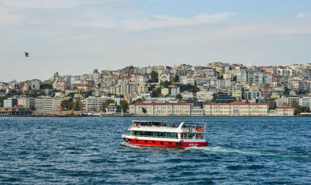 Istanbul, Turkey - Sep 28, 2018. View of Bosphorus Strait in Istanbul, Turkey. Bosphorus strait...