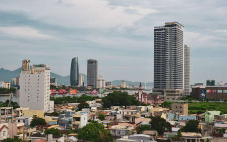 Da Nang, Vietnam - Jul 23, 2018. Cityscape of Da Nang, Vietnam. Da Nang is the capital city of the central region, the third most important economic and cultural center of Vietnam.のeditorial素材