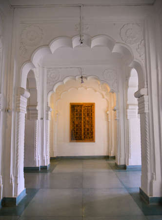 Architecture of an ancient Mehrangarh Fort in Jodhpur, India. Built in the 15th century, the fort is now a popular destination in Rajasthan.のeditorial素材
