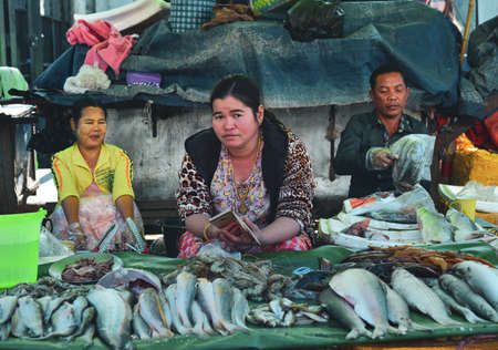 Taunggyi, Myanmar - Feb 8, 2017. Main market of Taunggyi, Myanmar. Taunggyi is the largest city in Shan State, famous for its multi-ethnic markets.のeditorial素材