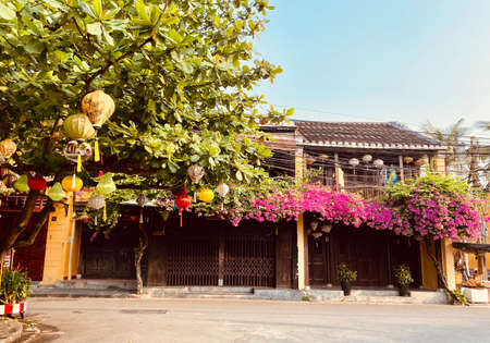 Hoi An, Vietnam - Jul 19, 2018. Ancient town of Hoi An, Vietnam. Hoi An was a busy port city during the Nguyen Dynasty, and is a tourist attraction in Vietnam today.のeditorial素材