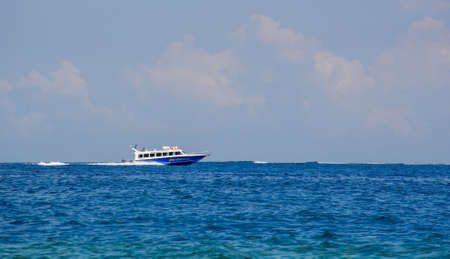 Gili, Indonesia - Apr 17, 2016. Beautiful seascape at summer on Gili Islands, Indonesia. Gili is known for its beautiful white sand beaches, and colorful coral reefs.のeditorial素材