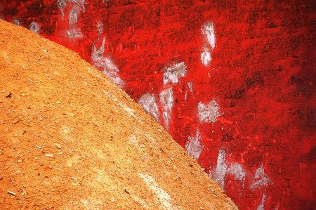 Red wallの写真素材