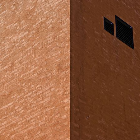 divided brick wallの写真素材