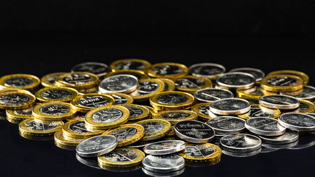 photo of Belarusian money on a black background.