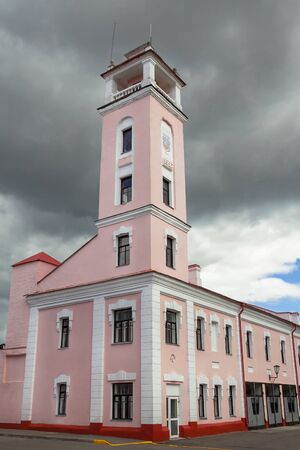 Polotsk Belarus, fire tower. View from the corner of the buildingの写真素材