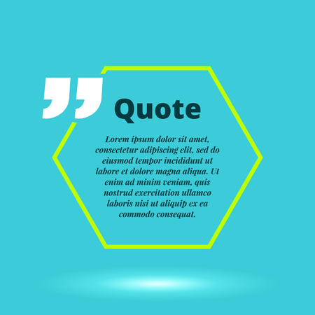 Modern quote blank template. Quote box. Quote form.のイラスト素材