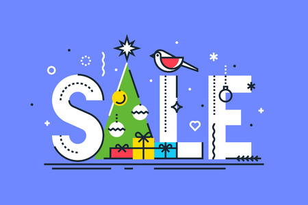 Christmas sale design template. Vector.のイラスト素材