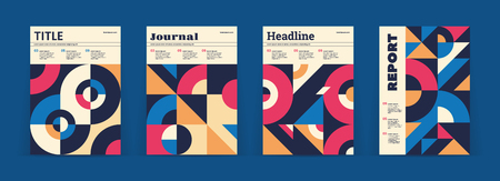 Collection of cool vintage covers. Vector.のイラスト素材