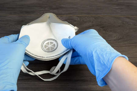 Respirator with high protection level. Protection against coronavirusの写真素材