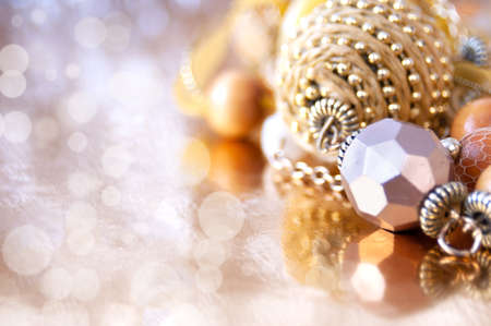 Cristmas greeting card with new year balls, merry christmas and happy new year conceptの写真素材