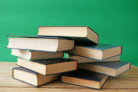 Stack of books background, many books pilesの写真素材
