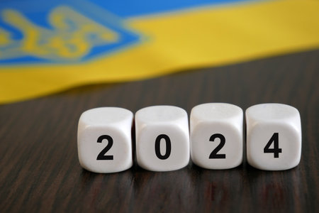 Presidential elections in Ukraine in 2024 concept, election, flag of Ukraine, concept