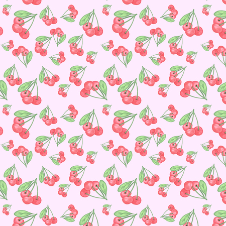 Red cherries patternの写真素材