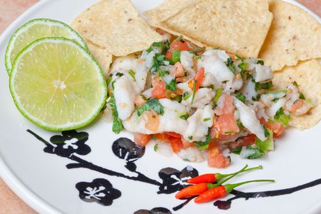 Ceviche Platterの写真素材